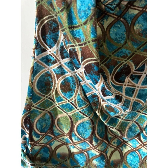 Claudia Richard women’s size medium blue green blouse - Picture 3 of 8